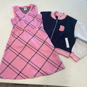 5/$20 Varsity Jacket and Dress Set Girls Size 12